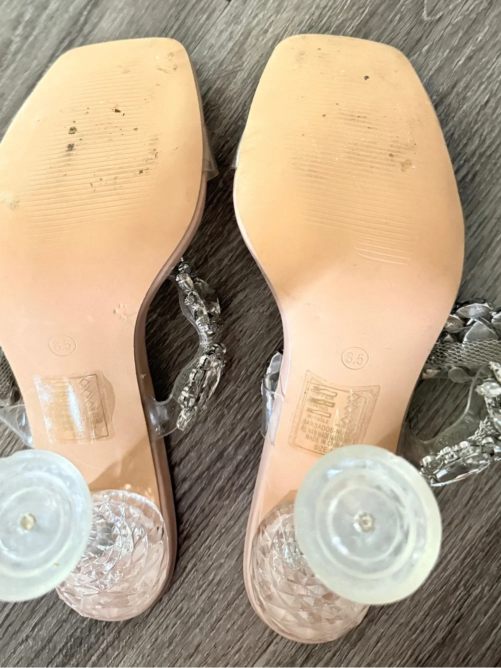 AZALEA WANG DONT BOTHER ME STILETTO SANDAL IN NUDE Size 8.5